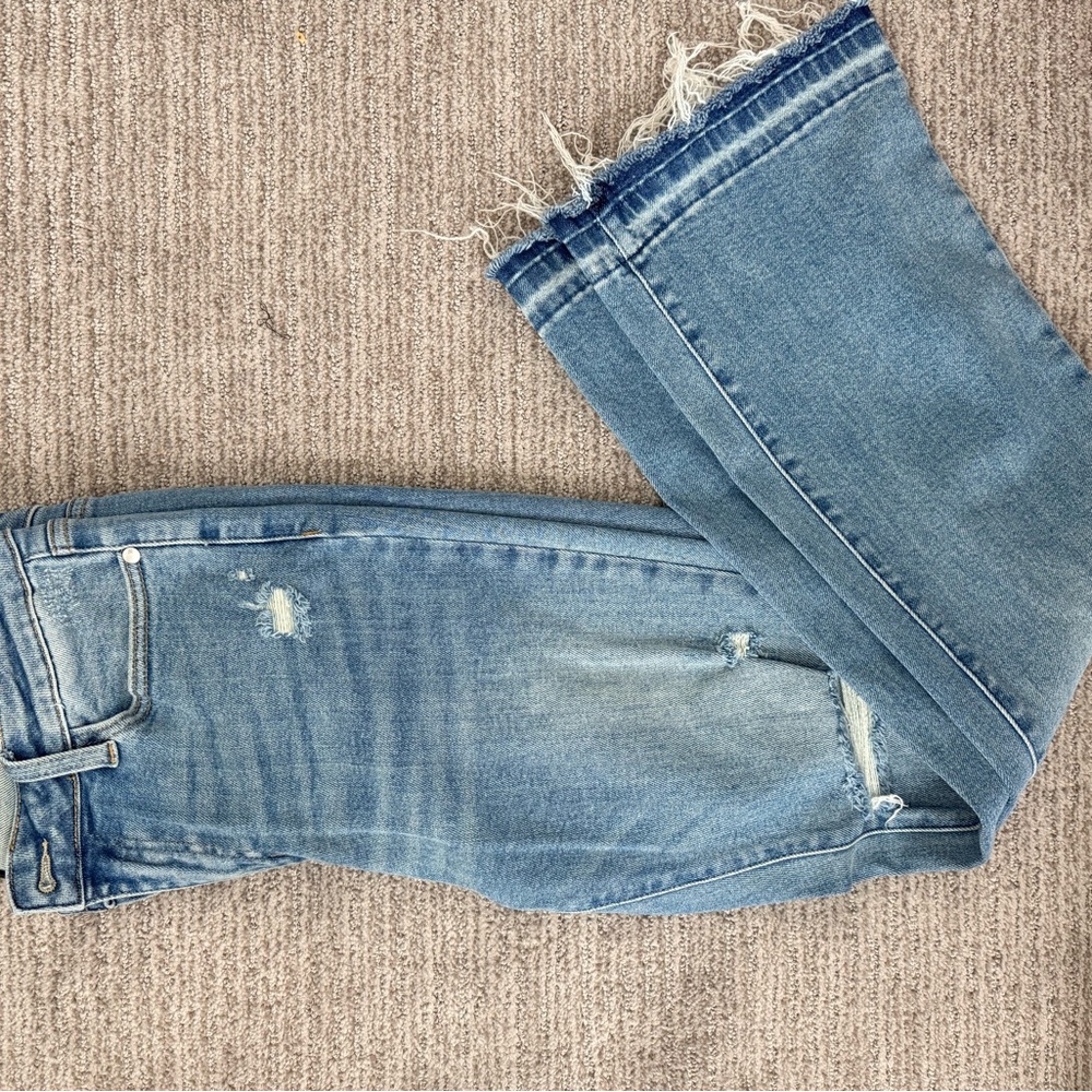 Judy Blue Light Blue Distressed Flare Jeans